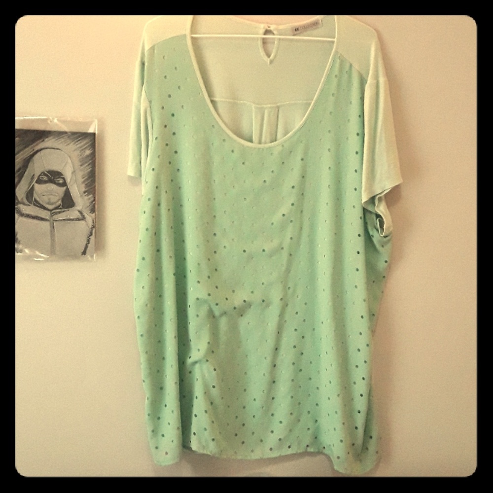 Lime green blouse